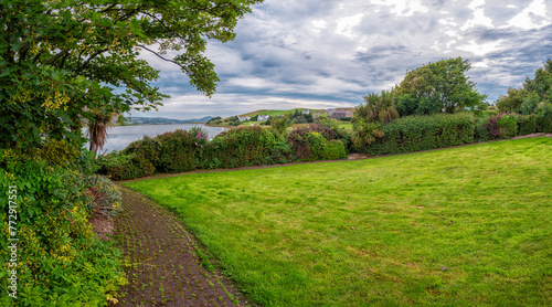 A small park at Carrigart   Carraig Airt - Green Field by Water