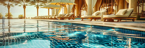 Luxurious Indoor Pool: A Modern and Elegant Spa Experience, Perfect for Relaxation and Leisure in a Serene Setting
