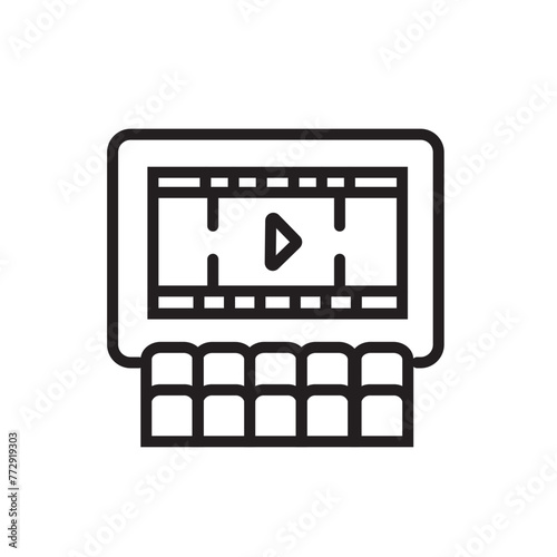 Cinema Film Festival Line Icon