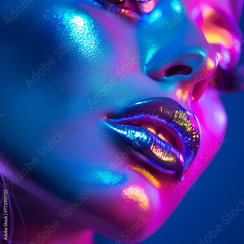 Dynamic image featuring a smooth transition from blue to purple with a subtle sense of motion