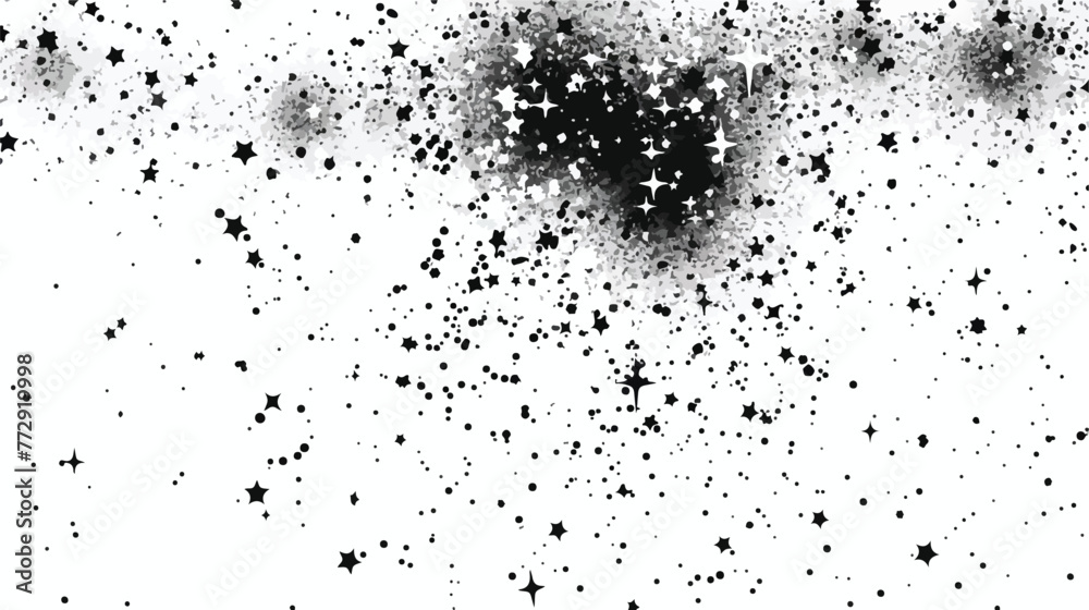 Small part of an infinite star field. Flat vector