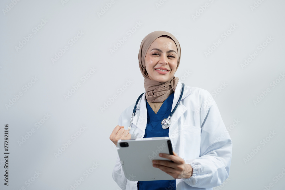 Successful medical  thumbs up to show success and motivation.