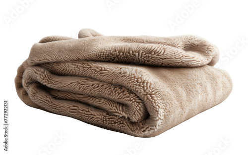 Soft Comfort: The Folded Warm Blanket isolated on transparent Background