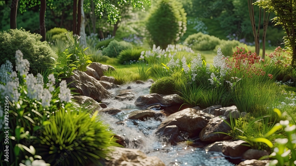 River through green hills. Current, nature, stone, water, sea, fish, shore, bed, lake, stream, mouth, boat, bridge, fishing, bottom, time, wave, waterfall, rest. Generated by AI River through green hills. Current, nature, stone, water, sea, fish, shore, bed, lake, stream, mouth, boat, bridge, fishing, bottom, time, wave, waterfall, rest. Generated by AI