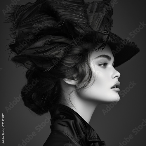 Woman in hat, elegance, portrait, glamour, hair