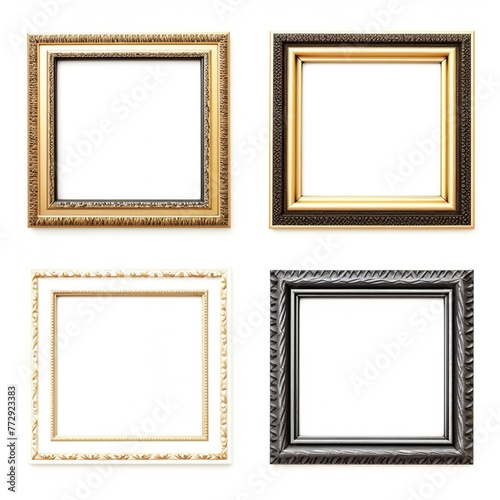 Set of frames isolated on white 
