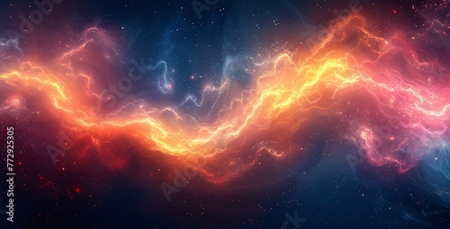 Galaxy Glow A Celestial Splash of Fire and Light Generative AI