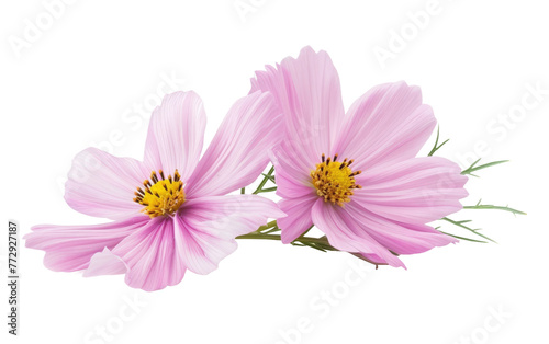 Splendid Pink Cosmos Bipinnatus Blossom isolated on transparent Background photo