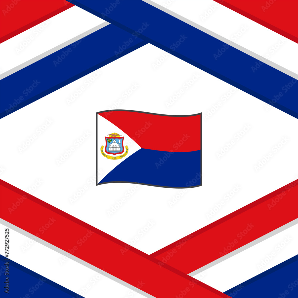 Fototapeta premium Sint Maarten Flag Abstract Background Design Template. Sint Maarten Independence Day Banner Social Media Post. Sint Maarten Template
