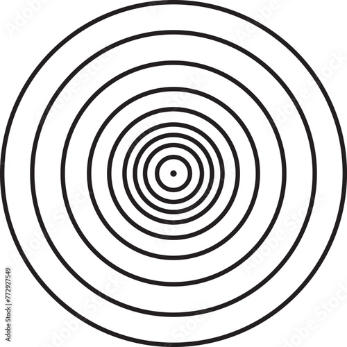 Concentric circle element. Black and white.Monochrome graphic. Concentric Circle Elements. Background. Abstract circle pattern. Black and white.
