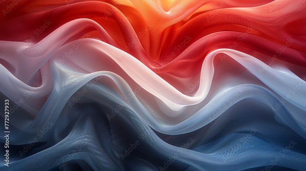 Obraz premium Fashionable Flags A Colorful Blend of Red, White, and Blue Generative AI
