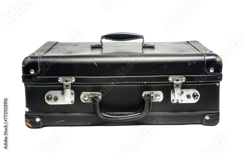 Capturing the Essence: Black Suitcase Image isolated on transparent Background