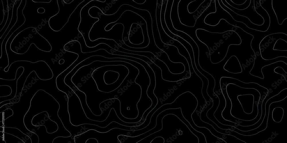 Black strokes on background topology background topography on dark flat background abstract vector
