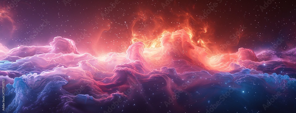 Pink Nebula A Celestial Splash of Color Generative AI Pink Nebula A Celestial Splash of Color Generative AI