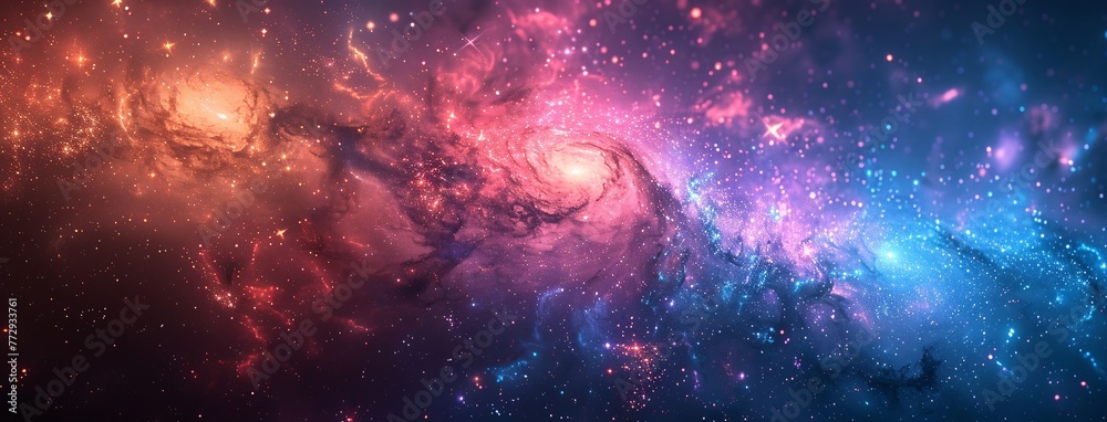 Pink Nebula A Celestial Splash of Color Generative AI