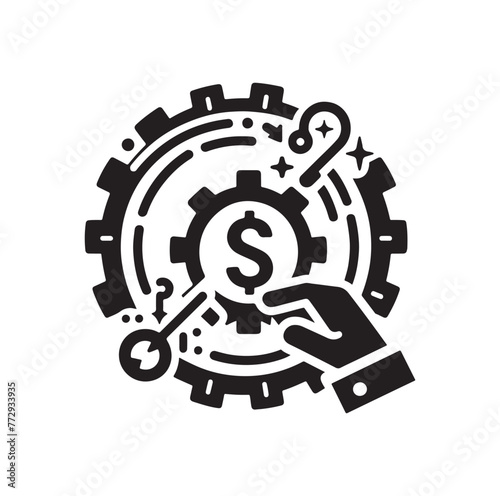 online payment get way logo vector illustration