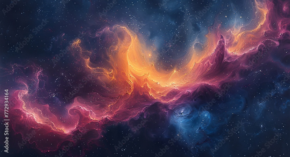 Galaxy Glow A Celestial Splash of Color Generative AI Galaxy Glow A Celestial Splash of Color Generative AI