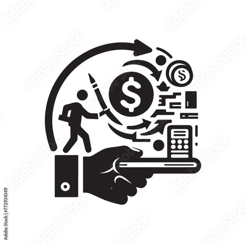 online payment get way logo vector illustration
