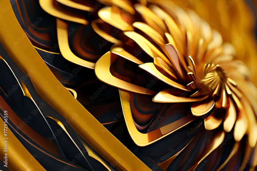 custom made wallpaper toronto digital3d rendered illustration of a spiral metal, texture, closeup, detail, pattern, steel, 3d, light, shiny, Ai generated