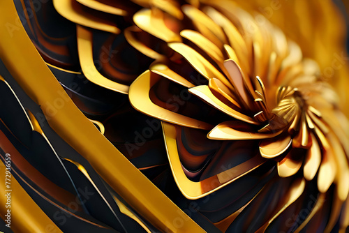 Wallpaper Mural 3d rendered illustration of a spiral  metal, texture, closeup, detail, pattern, steel, 3d, light, shiny, Ai generated  Torontodigital.ca