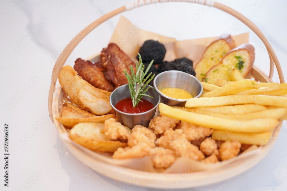 chicken nuggets with fries chicken nuggets with fries