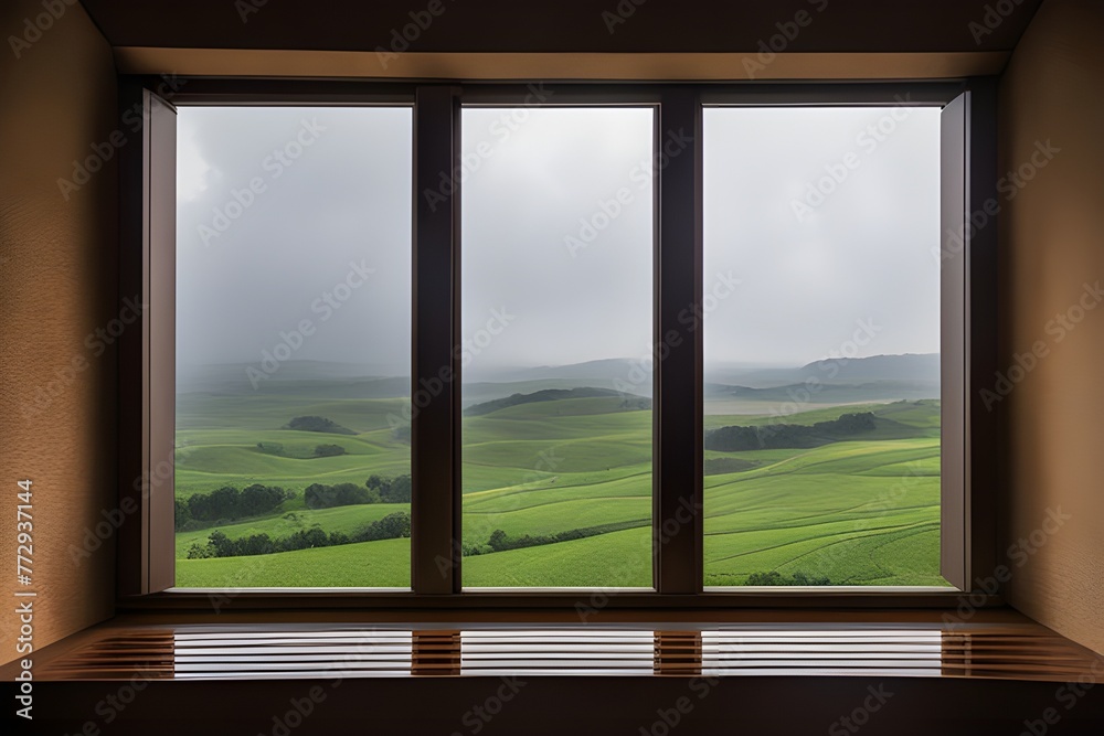 Fototapeta premium a large window,