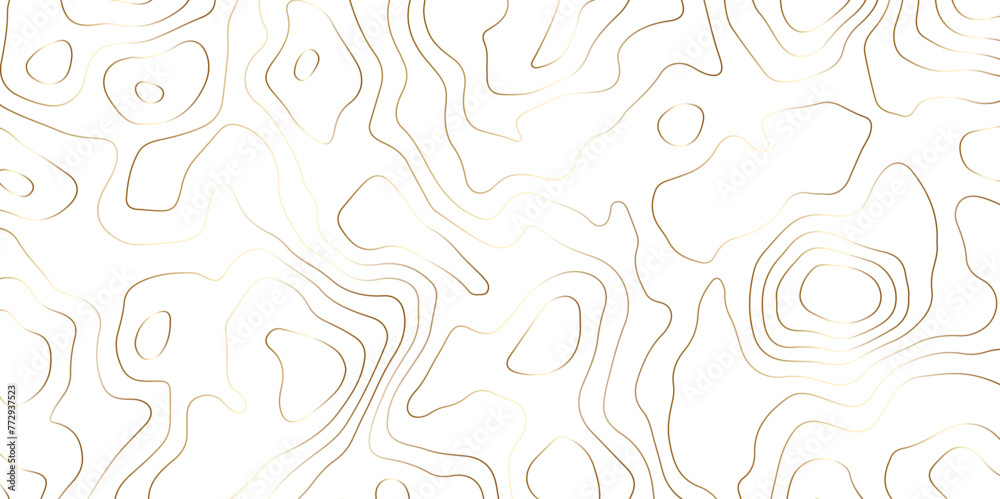 Golden lines abstract topology , topography abstract vector background illustration for print work - obrazy, fototapety, plakaty 