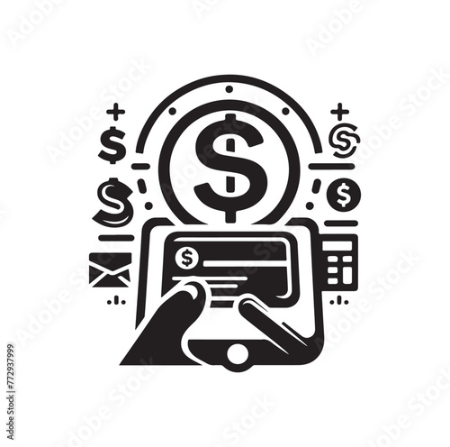 online payment get way logo vector illustration