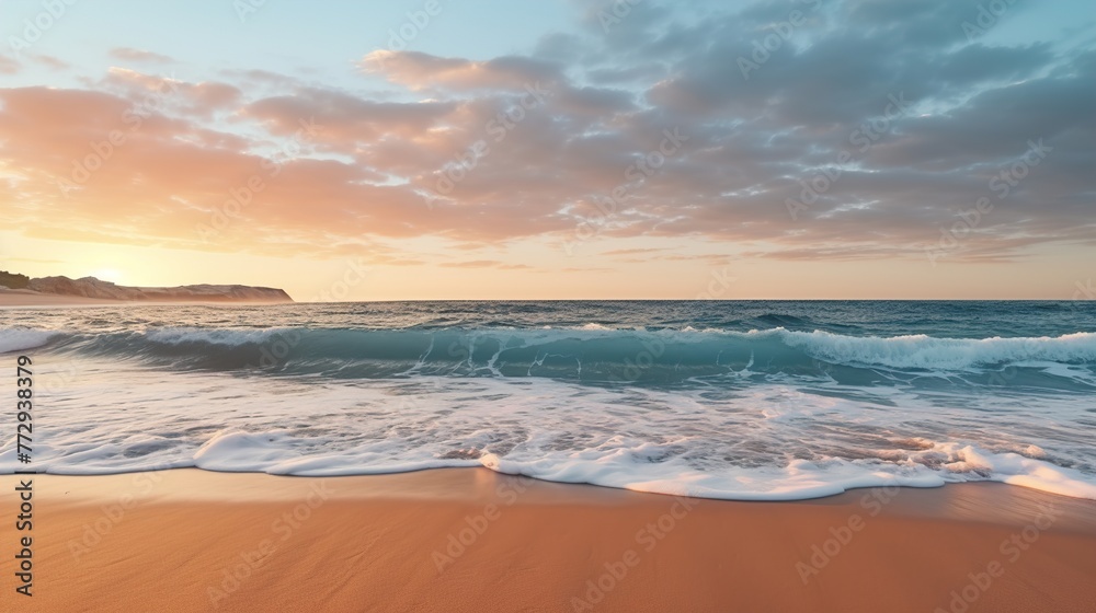 sunset on the beach high definition(hd) photographic creative image