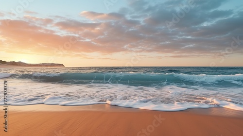 sunset on the beach high definition(hd) photographic creative image