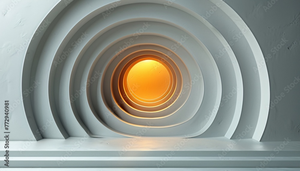 Fototapeta premium The Hole of Light A Tunnel of Illumination Generative AI