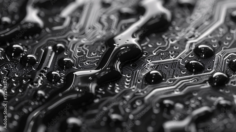 Leaky Circuit Board A Glimpse into the World of Electronics Generative AI Leaky Circuit Board A Glimpse into the World of Electronics Generative AI
