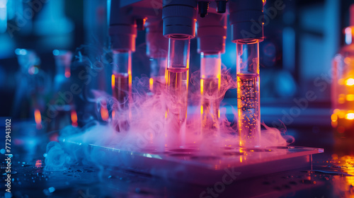 Thermal imaging of a reaction process in biochemical experiments