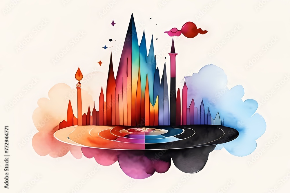 Dreamscape City Vinyl.
An imaginative cityscape on a vinyl record, framed by a splash of dreamy clouds, perfect for music and urban art themes.
Dreamscape City Vinyl.
An imaginative cityscape on a vinyl record, framed by a splash of dreamy clouds, perfect for music and urban art themes.