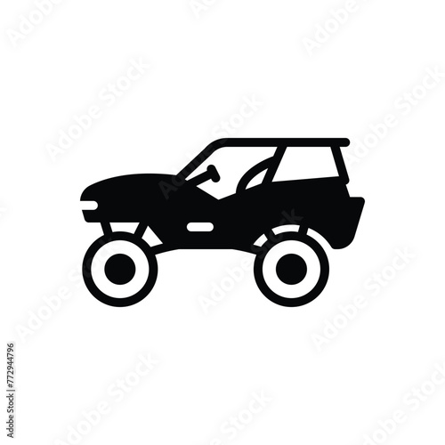 Black solid icon for buggy