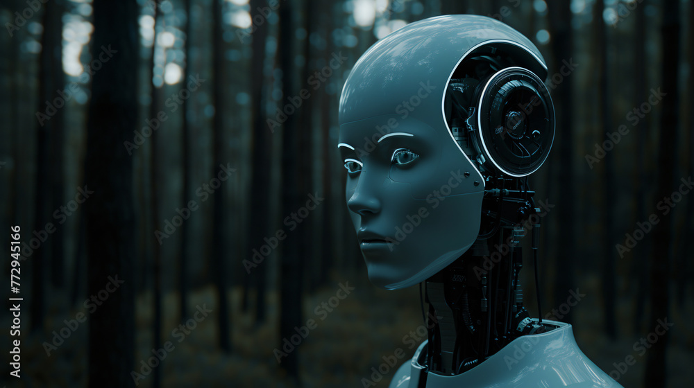 a robot in the woods a robot in the woods
