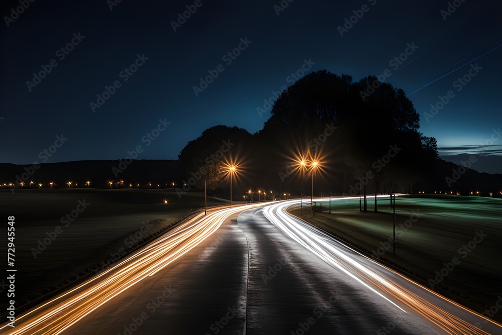 Obraz premium a rainy road