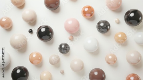 Shiny Spheres as Background