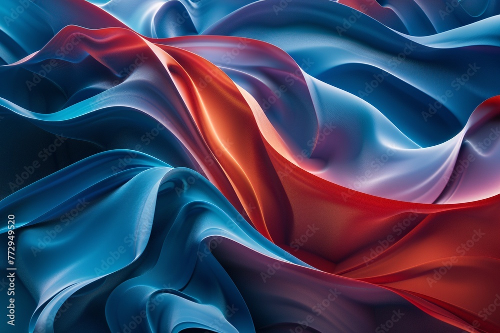 Fashionable Waves A Colorful Blend of Red and Blue Generative AI Fashionable Waves A Colorful Blend of Red and Blue Generative AI