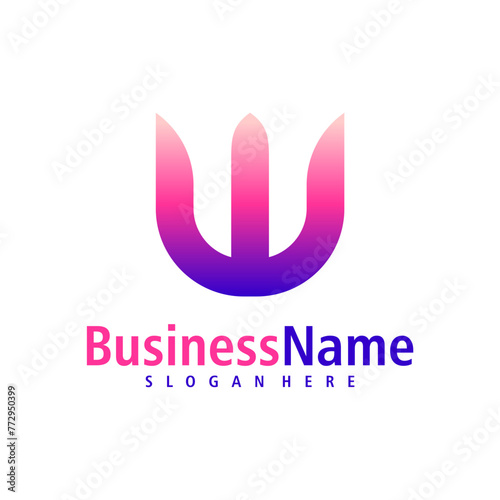 Letter W logo design vector. Creative Initial W logo concepts template