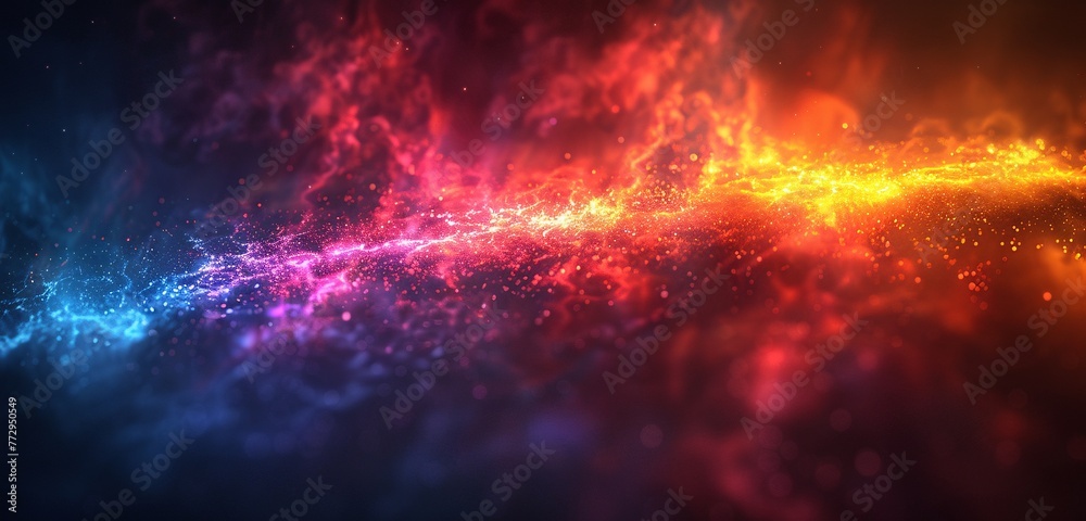 Neon Cosmic Explosion Generative AI