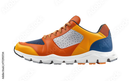 Sneaker Side Angle: Athletic Footwear View isolated on transparent Background