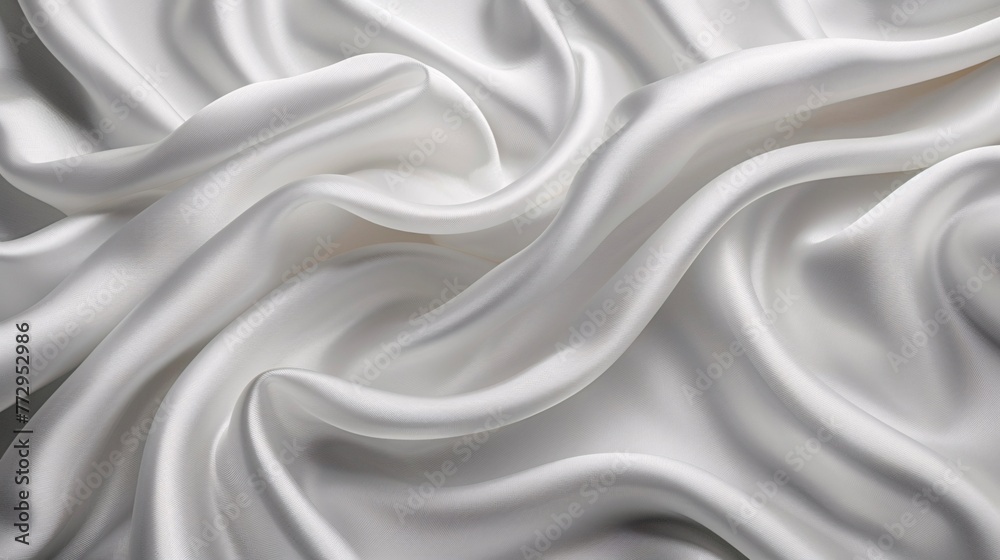 Obraz premium Fashionable Fabric White Sheer Waves for a Chic Summer Look Generative AI