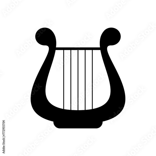Harp icon vector. Music illustration sign. Orchestra symbol or logo.