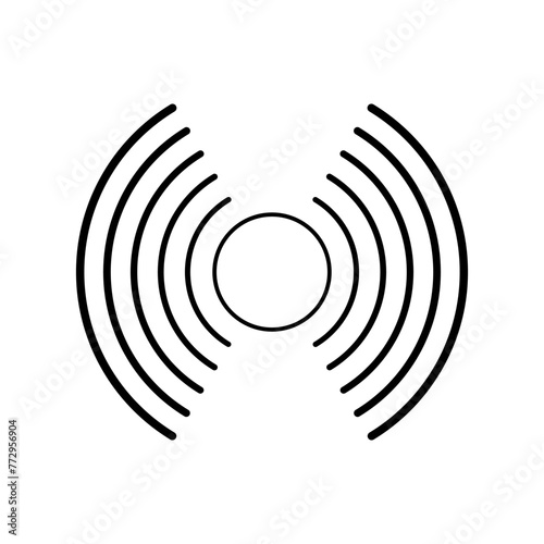 Radar, pain concentration, headache, toothache vector icon