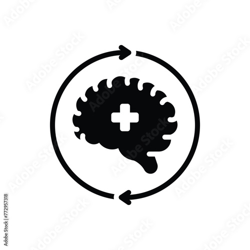 Black solid icon for recovery