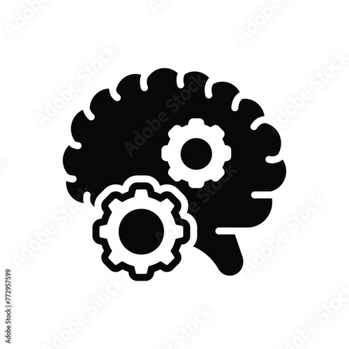 Black solid icon for cognition