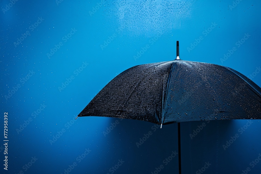 A Black Umbrella in the Rain Generative AI