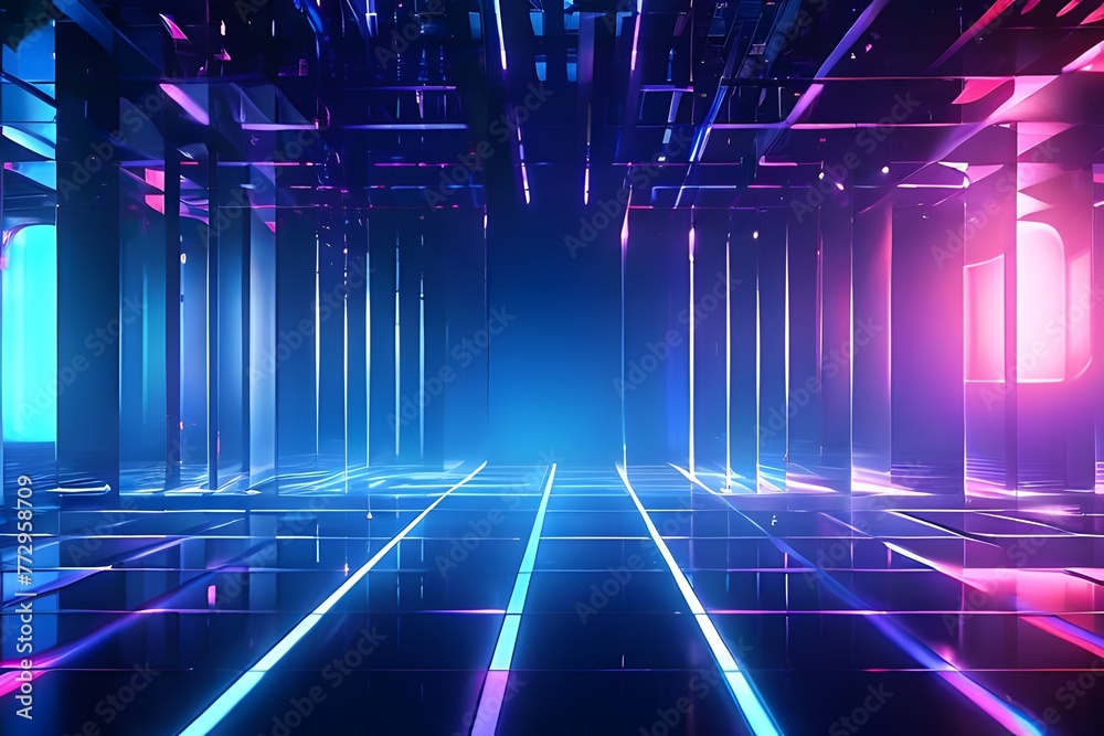 Fototapeta premium Digital Mirage: Textured Backgrounds with Pixelated Patterns & Holographic Effects, hand edited generative AI