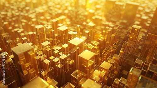 Golden Blocks of Light A Glimpse into the World of Cryptocurrency Generative AI